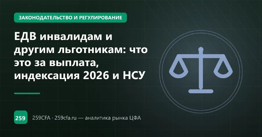 ЕДВ инвалидам и другим льготникам: что это за выплата, индексация 2026 и НСУ