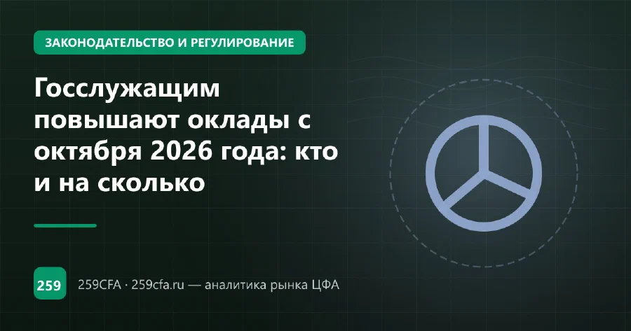 Оклады госслужащим с 1 октября 2026: на сколько повысят