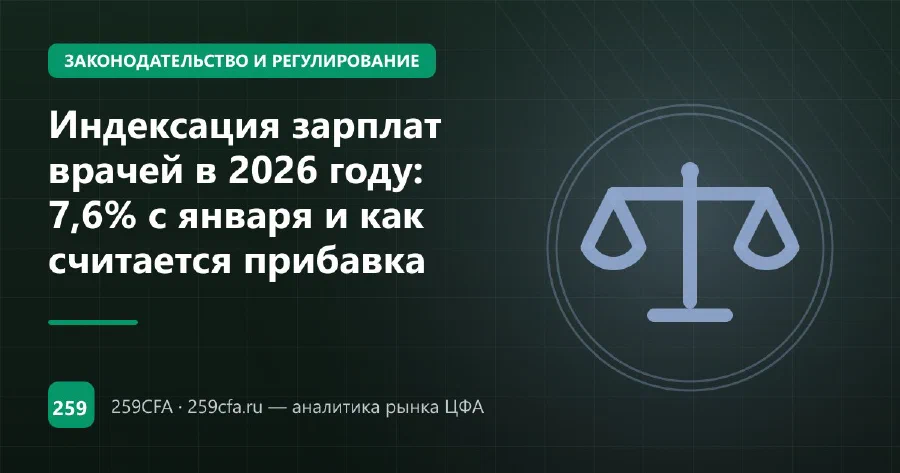 Индексация зарплат врачей в 2026 году: 7,6% с января и как считается прибавка
