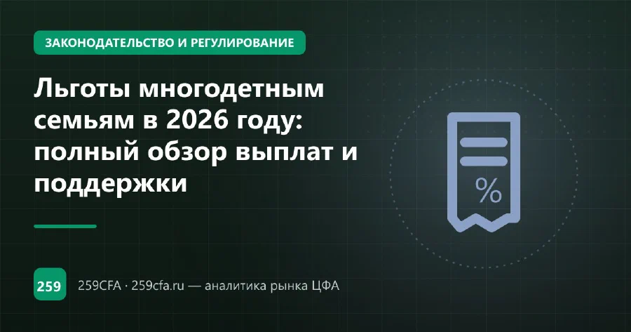 Льготы многодетным семьям в 2026 году: полный обзор выплат и поддержки