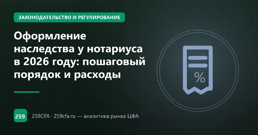 Оформление наследства у нотариуса в 2026 году: пошаговый порядок и расходы