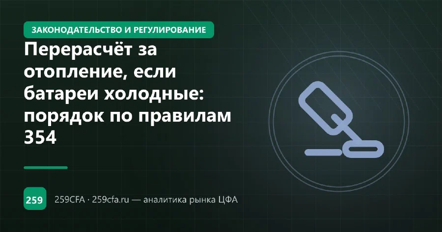 Перерасчёт за отопление, если батареи холодные: порядок по правилам 354
