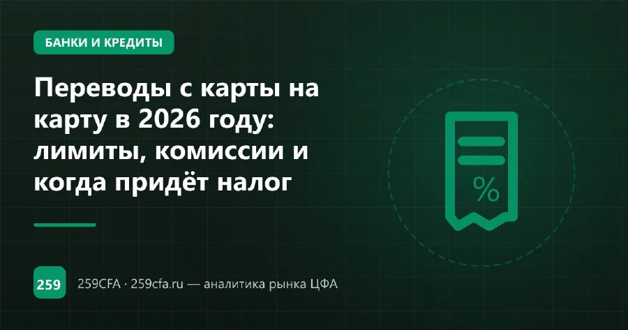 Переводы с карты на карту в 2026 году: лимиты, комиссии и когда придёт налог