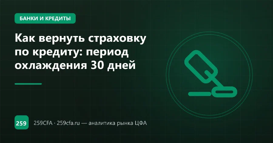 Как вернуть страховку по кредиту: период охлаждения 30 дней