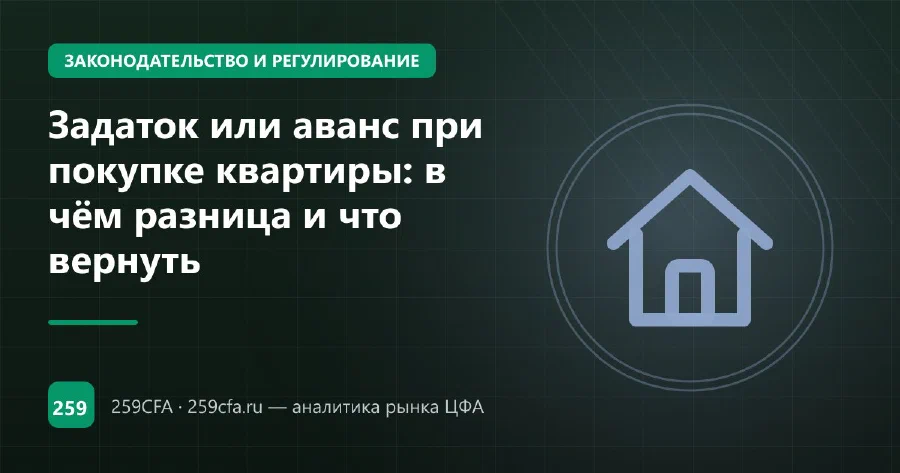 Задаток или аванс при покупке квартиры: в чём разница и что вернуть
