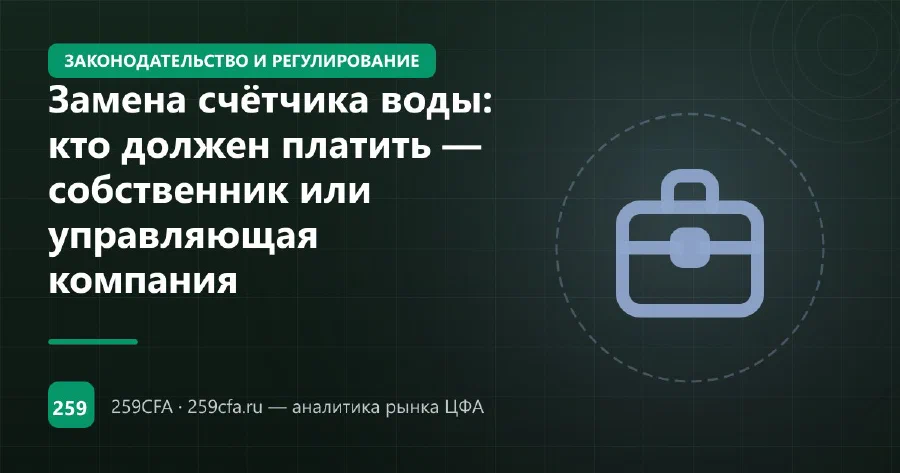 Замена счётчика воды: кто должен платить — собственник или управляющая компания