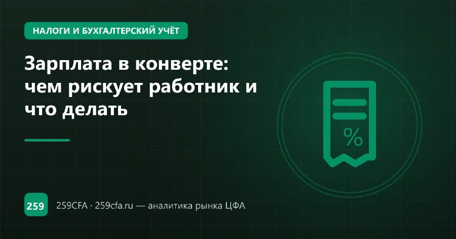 Зарплата в конверте: чем рискует работник и что делать